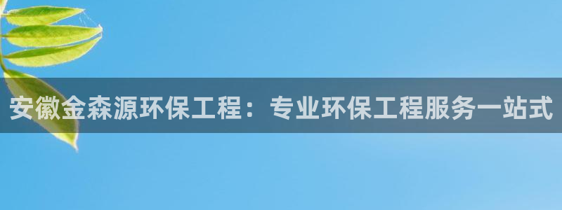 彩名堂客服电话号码：安徽金森源环保工程：专业环保工程服务一站式
